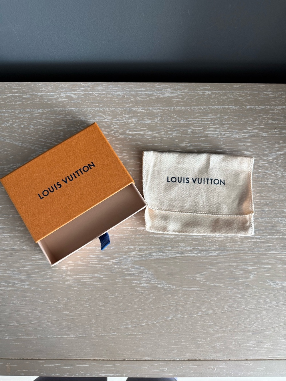 Louis Vuitton Drawer Style Gift Box & Cream Dust Pouch
